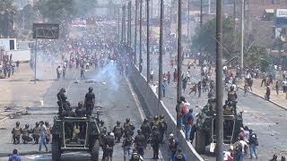 Jornada de violencia durante la manifestación contra el peaje de Puente Piedra [upl. by Tserof585]