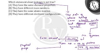 Which statement about isotopes is not true [upl. by Asirahc]