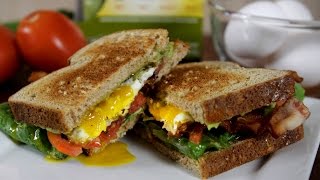 Breakfast Recipe  BLT amp Egg Sandwich  Wholly Guacamole [upl. by Yzzik]