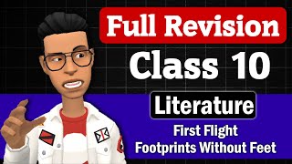 Full Revision Class 10 English Literature  First Flight  Footprints Without Feet [upl. by Orland]