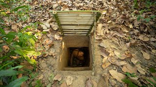 Build The Most Secret Underground Bamboo Home Shelter Using Ancient Skills [upl. by Yuu759]