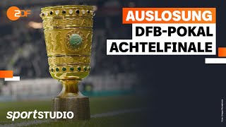 Auslosung DFBPokal Achtelfinale 202324  sportstudio [upl. by Nina]