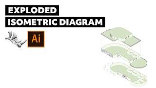 How to create an Exploded Axonometric in Rhino  Architecture Software Tutorial [upl. by Nigem568]