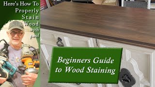 How to stain wood  Beginners Guide  Furniture Refinishing [upl. by Roby]