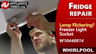 Refrigerator Lights not working or Flickering  Light Socket Replacement by Factory Technician [upl. by Coffee]