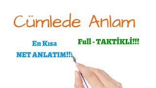 TYT  KPSS Cümlede Anlam Full Taktikli Anahtar Akademi [upl. by Oryaj]