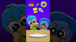 Rainbow Food Mukbang🌈 Insideout2 animation shorts [upl. by Loy586]