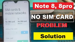 Redmi Note 8 8Pro No Sim Card Problem Solution  How To Fix Redmi Note 8 8Pro Insert Sim Problem [upl. by Laufer]