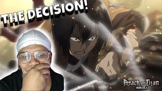 ATTACK ON TITAN SEASON 3 EP 18 REACTION  THE DECISION [upl. by Seiuqram34]