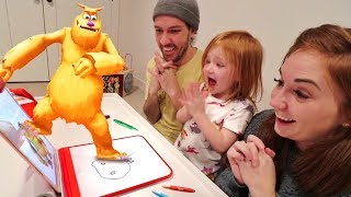 MY PET MONSTER Adley has a NEW bedtime routine Learning Magic to bring art to life with OSMO [upl. by Anujra422]