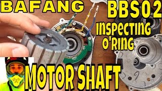 Servicing Bafang 8fun BBS02 • Removing motor shaft  Inspecting oring [upl. by Derick]