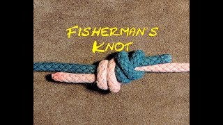 Fishermans Knot also Double Fishermans Knot How to Tie [upl. by Ardene]