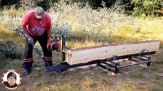 50 Dollars  Homemade Portable Shainsaw Sawmill  «Buyer video» ⬇️ DXF Plans ⬇️ [upl. by Meeka]