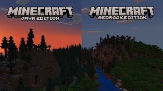 Minecraft Java vs Bedrock Graphics [upl. by Frentz]