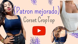 Como hacer un patron de corset paso a paso patron de corset gratis🧶🪡 [upl. by Ettolrahc]