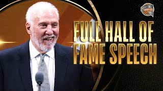 Gregg Popovich  Hall of Fame Enshrinement Speech [upl. by Ayad197]