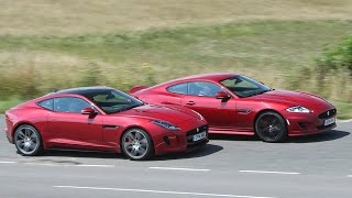 Jaguar XK Dynamic R and Ftype R coupé tested [upl. by Atsirc400]