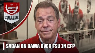 Alabama EARNED THE RIGHT to be here  Nick Saban on making CFP over FSU  CFP Selection Show [upl. by Maxim]