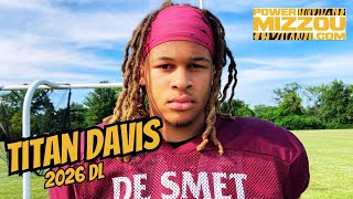 2026 4star DL Titan Davis has Missouri on his radar [upl. by Maxa]