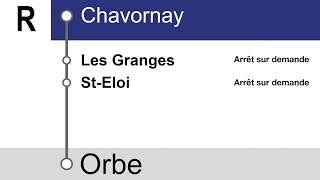 annonces TRAVYS » R Chavornay — Orbe 2023  SLBahnen [upl. by Llenol]