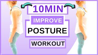 10 Minute Indoor Workout For Better Posture [upl. by Eimrej]