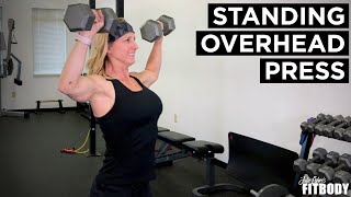 Standing Overhead Press Exercise Demonstration [upl. by Emmeram]