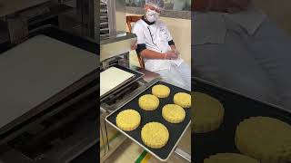 In Mooncake Production What Are Brushes And Fans Used For Shorts Mooncake China Chinesefood [upl. by Eilahtan]