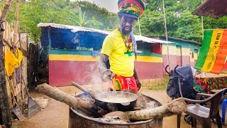 The Boss of RASTA JAMAICAN FOOD 🇯🇲 Legendary Ras Mokko at RasKitchen  Jamaica [upl. by Anaidni]