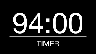 94 Minutes TimerCountdown with Alarm  1 Hour 34 Minutes [upl. by Haral]