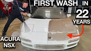 First Wash in 22 Years Acura NSX Lowest Mile Barn Find Detail [upl. by Marlette]