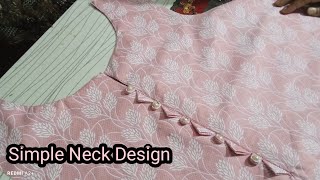 Simple Neck Design Cutting amp Stitching Full Tutorial [upl. by Aile]