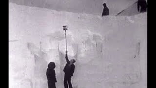 Newsreel Snowstorm strands dozens on Donner Pass  1952 [upl. by Burl]