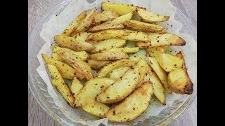 FIRINDA BAHARATLI ELMA DİLİM PATATES TARİFİ [upl. by Annoel]