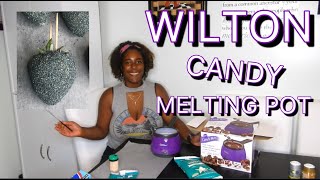 WILTON CANDY MELT MELTING POT  GLITTER CHOCOLATE COVERED STRAWBERRIES  UNBOXING amp TESTING [upl. by Hillinck]