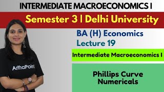 Phillips Curve Numerical  Intermediate Macroeconomics Past Years  Sem 3 EcoH  IIT JAM Economics [upl. by Enyr257]