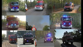 PRIMEUR ZEER GROTE NATUURBRAND IN LANDSCHAP DE LIEREMAN OudTurnhout vele hulpdiensten met spoed [upl. by Assila374]