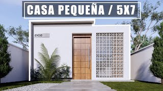 CASA PEQUEÑA Y MODERNA DE 5X7 CON BONITO INTERIOR MINIMALISTA [upl. by Balfour]