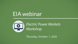 Electric Power Markets Workshop Webinar [upl. by Gearhart302]