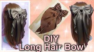 DIY LONG HAIR BOW EASY TUTORIAL😍 39 [upl. by Kast]