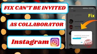 instagram cant be invited as a collaborator yet problem solved2024 [upl. by Milda]