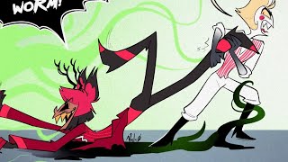 Lucifer TRICKED alastor  Hazbin Hotel comic dub [upl. by Raycher921]