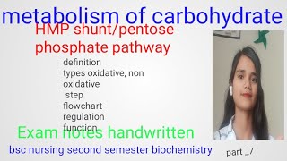 HMP shuntpentose phosphate pathway biochemistry [upl. by Eves567]