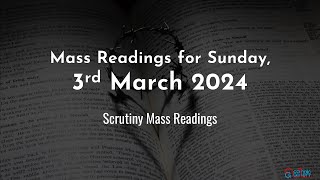 Catholic Mass Readings in English  March 3 2024  Scrutiny Mass Readings [upl. by Bunns664]