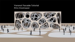 Voronoi Cube Facade Rhino Grasshopper Tutorial [upl. by Nilrev50]