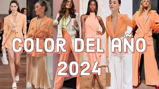 COLOR DE MODA 2024🚨 COLOR PANTONEPEACH FUUZoutfis tono DURAZNO 🍑 [upl. by Hayashi]