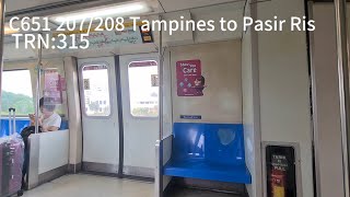 early arrival chime at pasir ris ftanthp1c518  C651 207208 Tampines to Pasir Ris [upl. by Schilling]