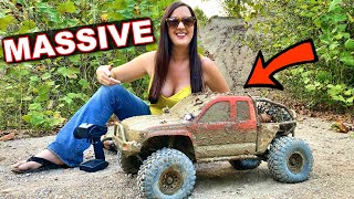 BRAND NEW HUGE RC CAR OFF ROAD MUDDING Axial SCX6 Trail Honcho [upl. by Lanza]