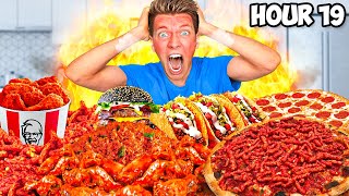 Trying Extreme Eating Challenges SHOCKING Eating the Worlds UNHEALTHIEST Diet for 100 Hours [upl. by Ylenaj404]