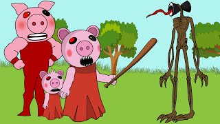 Piggy Family vs Siren Head  Roblox Piggy Animation  GV Studio [upl. by Rachelle]