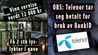 OBS Telenor tar betaling for BankID  Få 2 store lyslykter  Vinn cruise med Color Line [upl. by Inor]